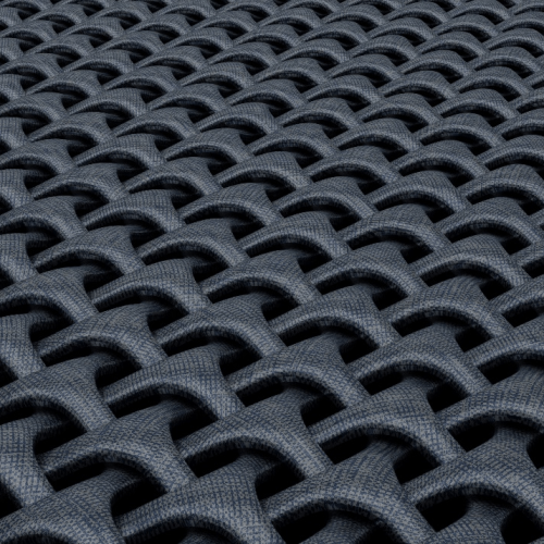 A vulcanized textured rubber sheet in greyish color